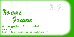 noemi frumm business card